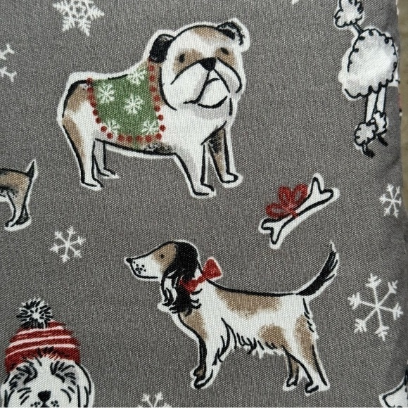Cynthia Rowley Queen Sheet Set Holiday Christmas Dog Print - Picture 5 of 6
